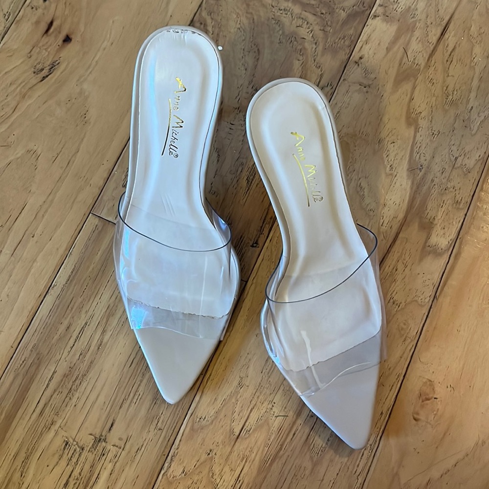 Like new PVC Heels sz 7.5